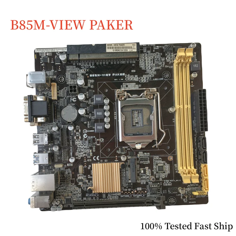ASUS B85M-VIEW PAKER  B85 16GB LGA 1150 DDR3 M-ATX κ, 100% ׽Ʈ Ϸ,  